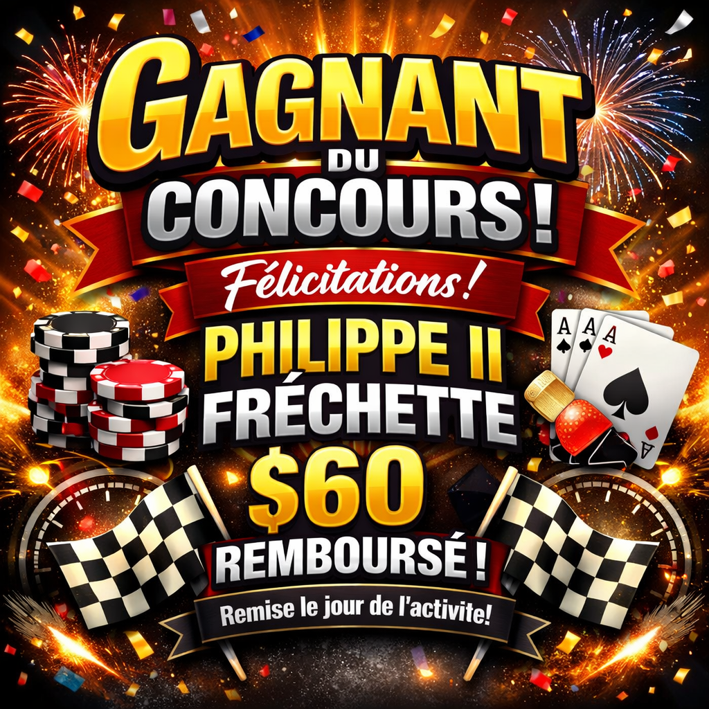 Gagnant du concours Poker Run Extrême